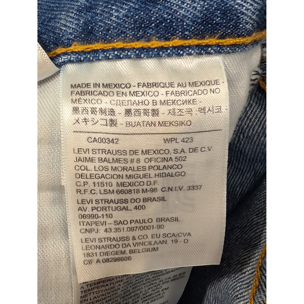 Levi's 505 Regular Fit Jeans Mens W29 L30 Blue Denim Made in Mexico - Picture 4 of 5